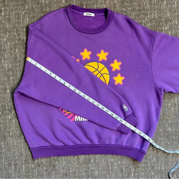 Madhappy Purple Yellow Lakers Heritage Crewneck Sweatshirt Medium - Picture 4 of 9